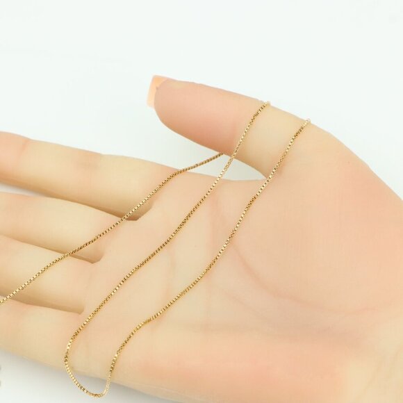 "Elegant Rose Gold Box Chain Necklace for Everyday or Layered Look, XPNL0317 - Picture 2 of 12